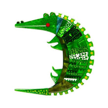 Load image into Gallery viewer, Erstwilder - A Crocodile Named Growl Brooch (Clare Youngs) - 20th Century Artifacts