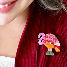 Load image into Gallery viewer, Erstwilder - A Flamingo Named Honk Brooch (Clare Youngs) - 20th Century Artifacts