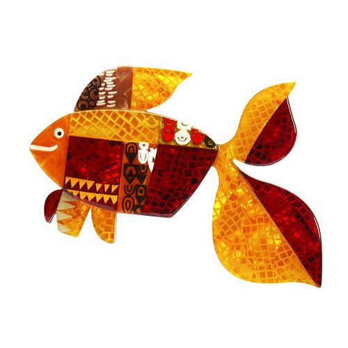 Erstwilder - A Goldfish Named Silence Brooch (Clare Youngs) - 20th Century Artifacts