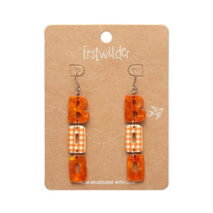 Erstwilder - BOO Gingham Drop Earrings - 20th Century Artifacts