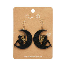 Load image into Gallery viewer, Erstwilder - Fairy Moon Drop Earrings - Black - 20th Century Artifacts