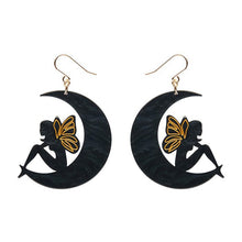 Load image into Gallery viewer, Erstwilder - Fairy Moon Drop Earrings - Black - 20th Century Artifacts