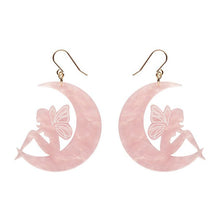 Load image into Gallery viewer, Erstwilder - Fairy Moon Drop Earrings - Pink - 20th Century Artifacts