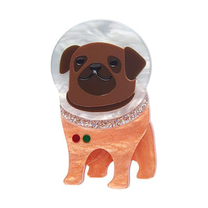 Erstwilder - Interplanetary Pug Brooch - 20th Century Artifacts