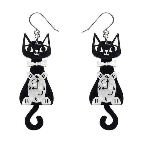 Erstwilder - It’s Kitty Time Drop Earrings - 20th Century Artifacts