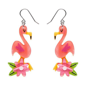 Erstwilder - Let's Flamingle Drop Earrings - 20th Century Artifacts