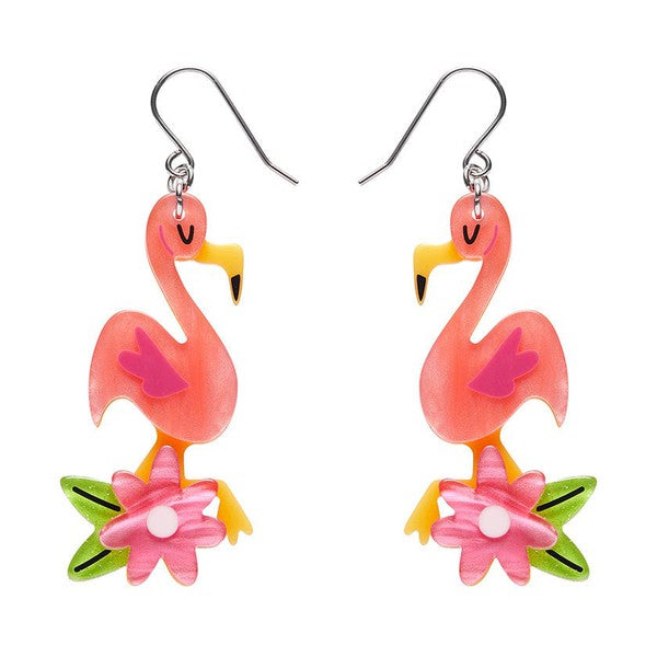 Erstwilder - Let's Flamingle Drop Earrings - 20th Century Artifacts