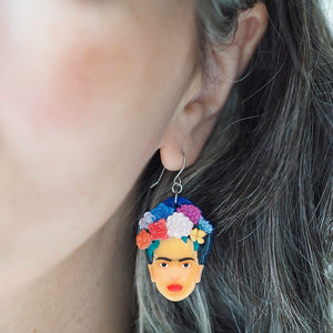 Erstwilder - My Own Muse Frida Drop Earrings (Frida Kahlo) - 20th Century Artifacts