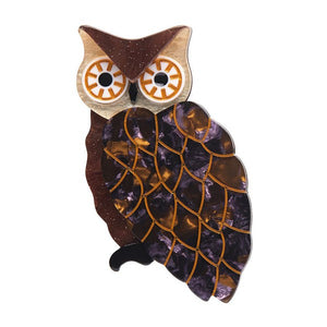 Erstwilder - Outstanding Observation Owl Brooch - 20th Century Artifacts