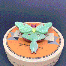 Load image into Gallery viewer, Erstwilder - Over the Moon Luna Moth Brooch (2020) - 20th Century Artifacts