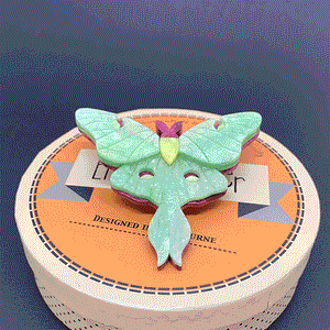 Erstwilder - Over the Moon Luna Moth Brooch (2020) - 20th Century Artifacts