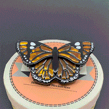 Load image into Gallery viewer, Erstwilder - Prince of Orange Monarch Butterfly Brooch (2020) - 20th Century Artifacts