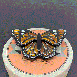 Erstwilder - Prince of Orange Monarch Butterfly Brooch (2020) - 20th Century Artifacts