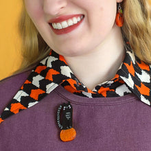 Load image into Gallery viewer, Erstwilder - Pumpkin Time Kitty Brooch (Terry Runyan) (2023) - 20th Century Artifacts