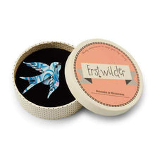 Load image into Gallery viewer, Erstwilder - Bluebird of Happiness Swallow Brooch - 20th Century Artifacts