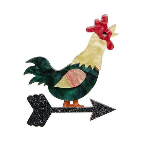 Erstwilder - Cockadoodle Doo Rooster Brooch (2020) - 20th Century Artifacts