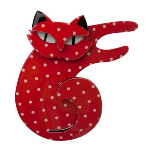 Erstwilder - Curling Cassandra Cat Brooch (2014) - 20th Century Artifacts