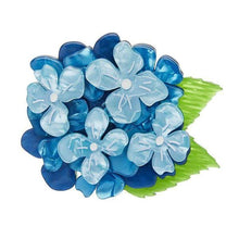 Load image into Gallery viewer, Erstwilder - Heartfelt Hydrangea Brooch (2019) blue - 20th Century Artifacts