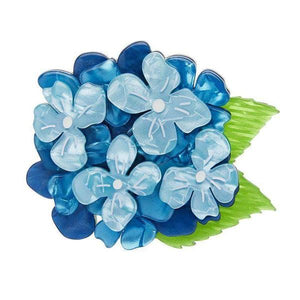 Erstwilder - Heartfelt Hydrangea Brooch (2019) blue - 20th Century Artifacts