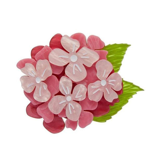 Erstwilder - Heartfelt Hydrangea Brooch (2019) pink - 20th Century Artifacts