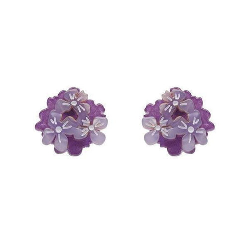 Erstwilder - Heartfelt Hydrangea Earrings (2020) purple - 20th Century Artifacts