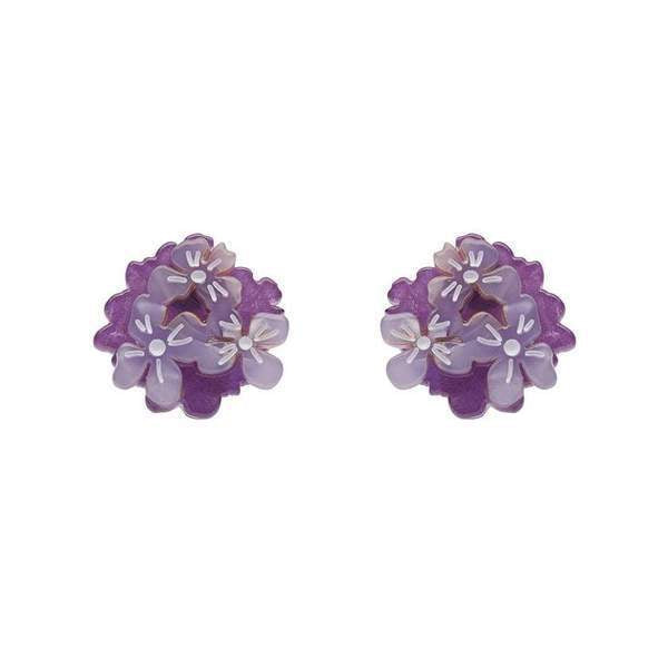 Erstwilder - Heartfelt Hydrangea Earrings (2020) purple - 20th Century Artifacts