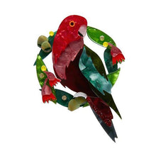 Load image into Gallery viewer, Erstwilder - King of Christmas Parrot Brooch - 20th Century Artifacts