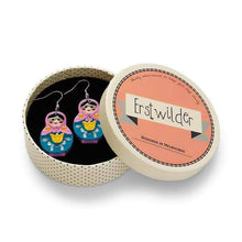 Load image into Gallery viewer, Erstwilder - Matryoshka Memories Earrings - pink - 20th Century Artifacts