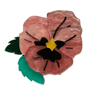 Erstwilder - On Sleeping Eyelids Pansy Brooch (2020) - 20th Century Artifacts