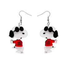 Load image into Gallery viewer, Erstwilder - Peanuts Joe Cool Snoopy Drop Earrings (2020) - 20th Century Artifacts