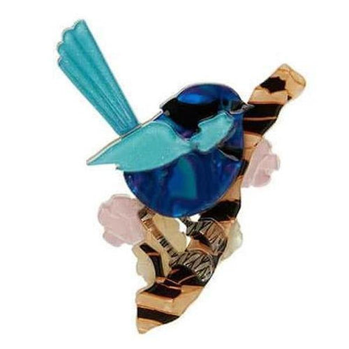 Erstwilder - Phoebe the Fairy Wren Brooch (2017) - 20th Century Artifacts