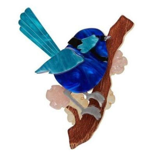 Erstwilder - Phoebe the Fairy Wren Brooch (2020) - 20th Century Artifacts