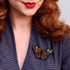 Erstwilder - Prince of Orange Monarch Butterfly Brooch (2020) - 20th Century Artifacts