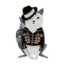 Load image into Gallery viewer, Erstwilder - Rock With You Michael Jackson Cat Brooch (2017) - 20th Century Artifacts