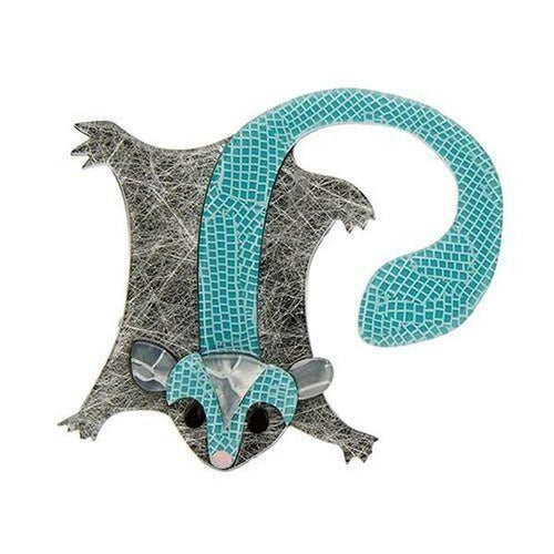 Erstwilder - Saba Sweet Sugar Glider Brooch (2017) (aqua) - 20th Century Artifacts