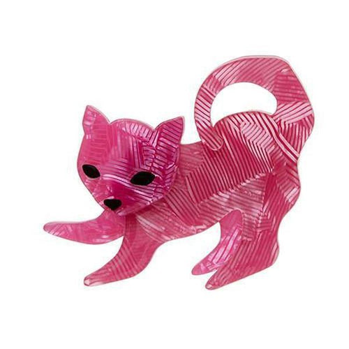 Erstwilder - Senpai the Sensitive Pink Cat Brooch (2017) - 20th Century Artifacts