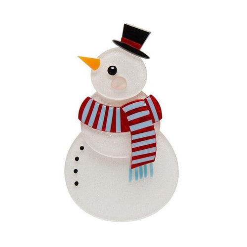 Erstwilder - Snuggy Snowman Brooch (Pete Cromer) (2020) - 20th Century Artifacts