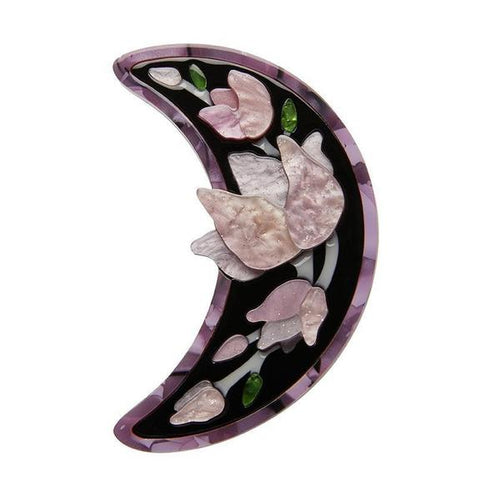 Erstwilder - Steel Magnolias Brooch (purple) - 20th Century Artifacts