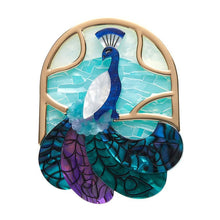 Load image into Gallery viewer, Erstwilder - Stile Liberty Peacock Brooch - 20th Century Artifacts