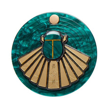 Load image into Gallery viewer, Erstwilder - The Heart of Egypt Scarab Mirror Compact - 20th Century Artifacts