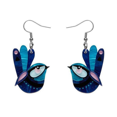 Erstwilder - The Splendid Fairy Wren Earrings (Pete Cromer) (2021) - 20th Century Artifacts