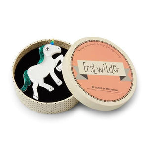 Erstwilder - Ula the Unicorn Brooch (2017) green - 20th Century Artifacts