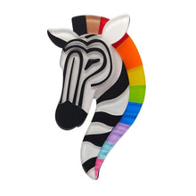 Load image into Gallery viewer, Erstwilder - Zelda the Zestful Zebra Brooch - 20th Century Artifacts