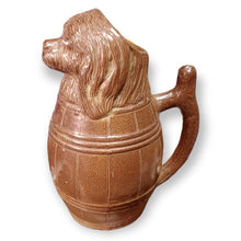 Load image into Gallery viewer, French Salt Glazed Water Jug - Dog Inside a Barrell - 20th Century Artifacts
